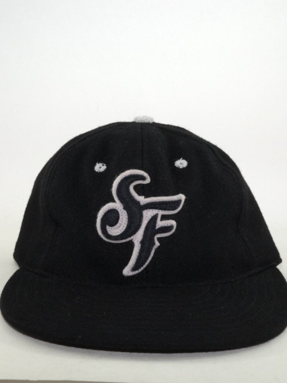 Ebbetsfield Flannels Vintage Authentic SF Logo Cap Hat Adjustable Wool Black USA
